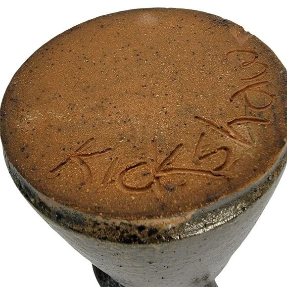 Handmade Glazed Pottery Small Pitcher Rustic Brown Milk Jug - Picture 9 of 9